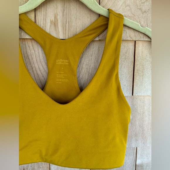 girlfriend collective FLOAT V-Neck Bra (S, Saturn) - Picture 1 of 3